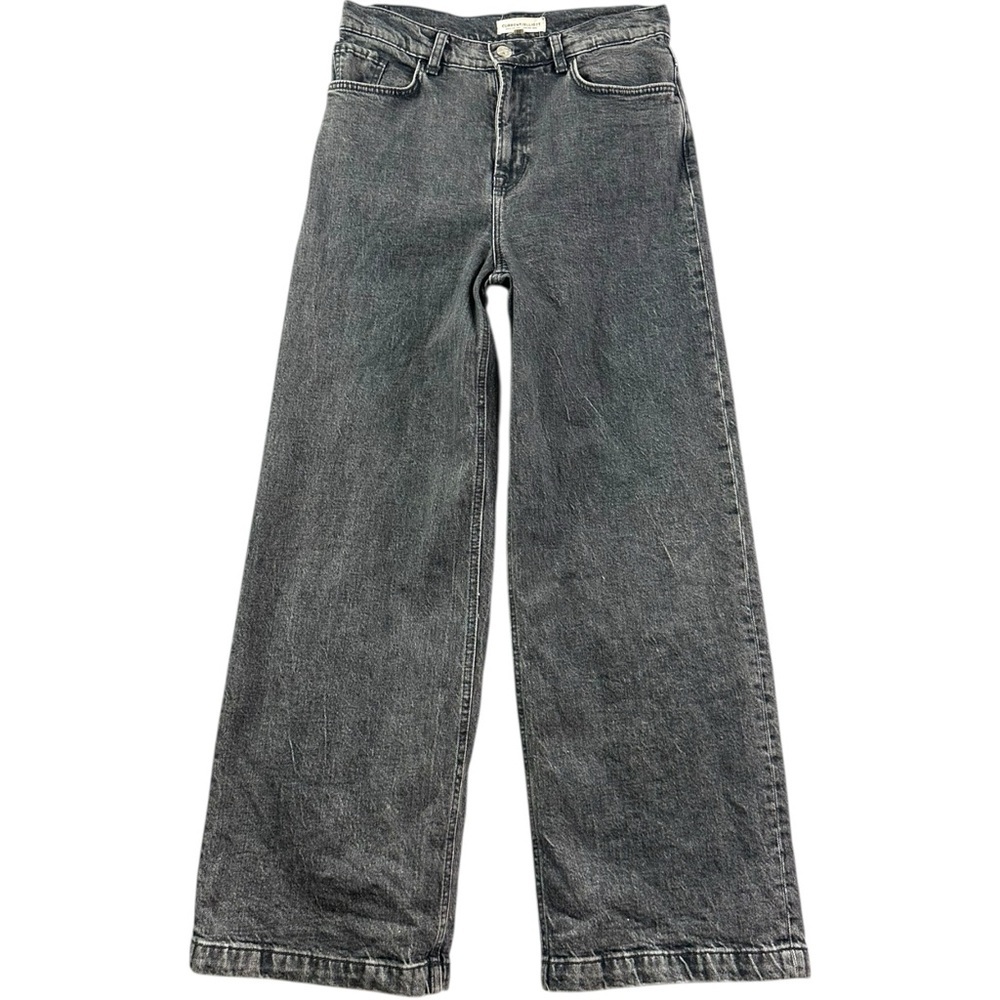 Current/Elliott Navigator Wide Leg Jeans In Mercury Wash Size 28